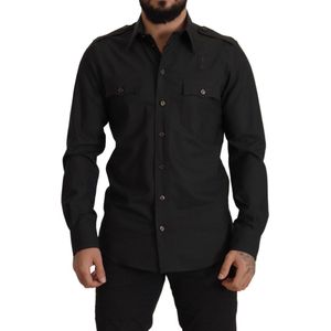 Dolce & Gabbana - GOLD - Overhemd - Donkergroen - Slim Fit - Lange Mouwen