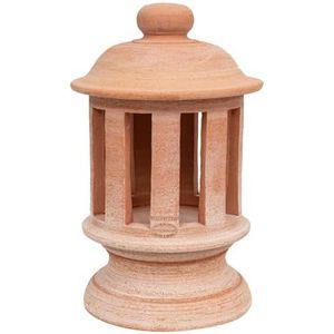 Biscottini - Grote lantaarns voor buiten, 45,5 x 26,5 x 26,5 cm, gemaakt in Italië, tuindecoratie voor buiten - tuinlantaarns van terracotta Toscane