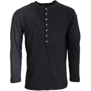 DSQUARED2 - Pullover Sweater - Zwart - 70% Katoen 30% Linnen