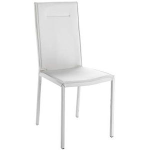 Wink Design Camy White stoel, milieuvriendelijk leer, wit, 44 x 55 x 99 cm