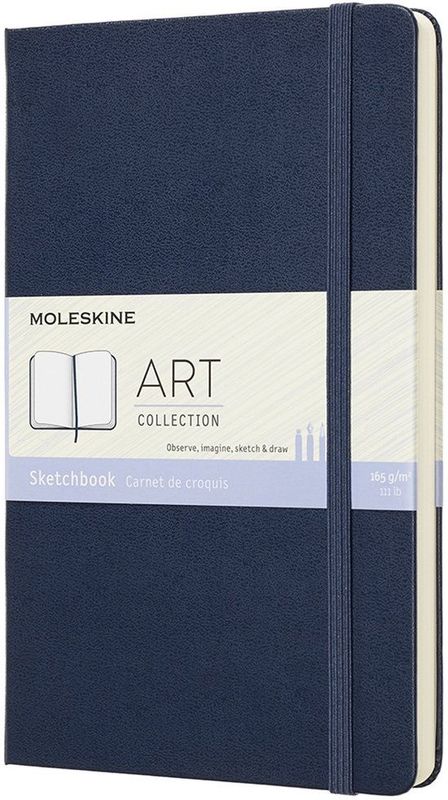 Moleskine Skizzenbuch Large A5 165g/qm 52 Blatt Hardcover saphir