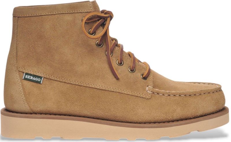 Sebago - Tala - Leren Enkellaars - Bruin - Plat - Veters - Casual