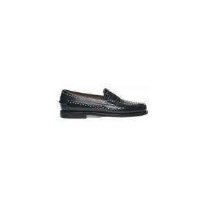 Sebago Dan Studs Loafers Dames - Zwart - Handgemaakte Leer Instappers