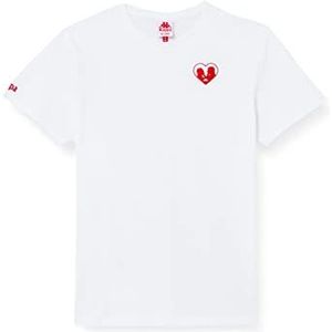 Kappa Authentic Lenni T-shirt, Homme, Blanc/Rouge