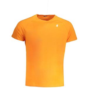 K-Way - Katoenen T-shirt met Logo - Oranje - Heren