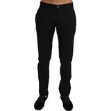 Dolce & Gabbana Zwarte Formele Herenbroek van Wol