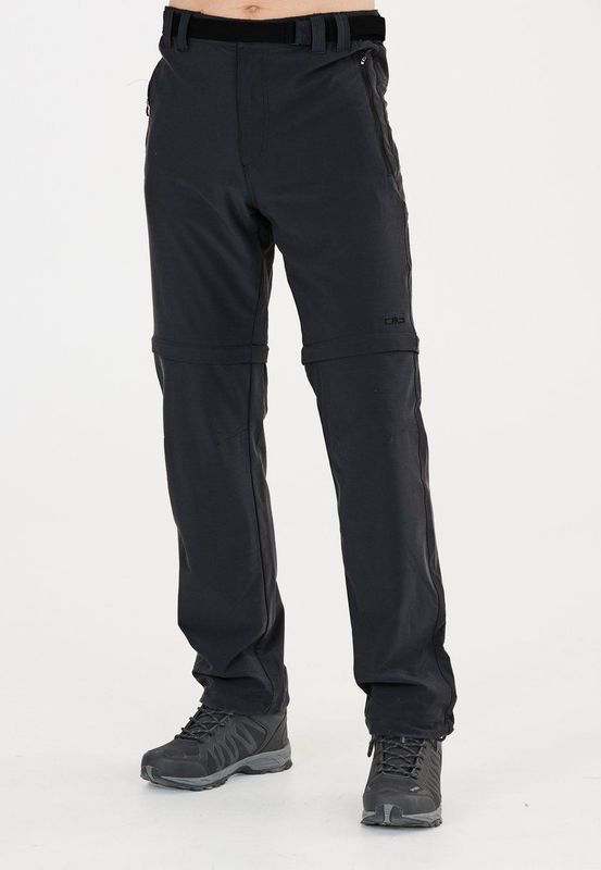 CMP - Zip Off Stretch Pant - Afritsbroek - Zwart - Stretch - 89% Polyester, 11% Elastaan