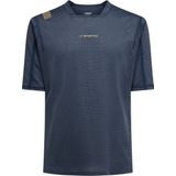 La Sportiva - Trail Bite - Hardloopshirt - Blauw - Katoen