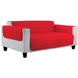 ELEGANT gewatteerde bankhoes Doubleface, Rood/royal 1 plaats, 100% microfiber