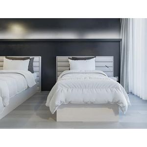 Italian Bed Linen Dekbedovertrek, vuurvast, voor de winter, wit