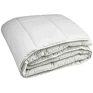 Italian Bed Linen Dekbedovertrek, vuurvast, voor tweepersoonsbed, wit