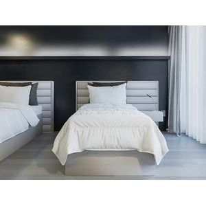 Italian Bed Linen Dekbedovertrek, vuurvast, voor de zomer, wit