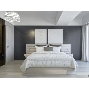 Italian Bed Linen Dekbedovertrek, vuurvast, voor de zomer, wit