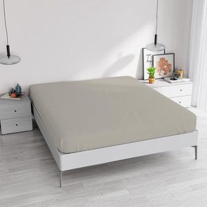 MB HOME ITALY Bedlaken met hoeken, 35 cm, grijs, tweepersoonsbed