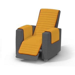 Sogni e Capricci Elegante Gewatteerde Sofa Recliner Cover, Microfiber, oragne/Geel, standaard