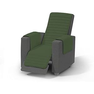 Sogni e Capricci Elegante Gewatteerde Sofa Recliner Cover, Microfiber, Apple Groen/Donker Groen, standaard