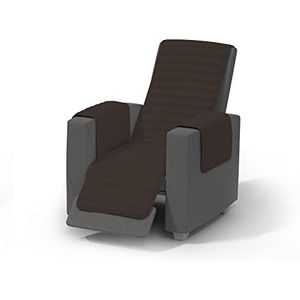 Elegante gewatteerde relaxdeken, 100% microvezel, tortelduif/bruin