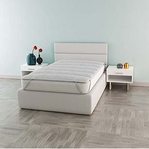 Italian Bed Linen Bamboe Topper gewatteerd met elastieken 120x195 cm wit 120x195 cm