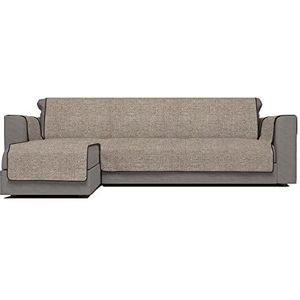 Comfort Anti-Slip Sofa Cover met chaiselongue, 190cm, Bruin
