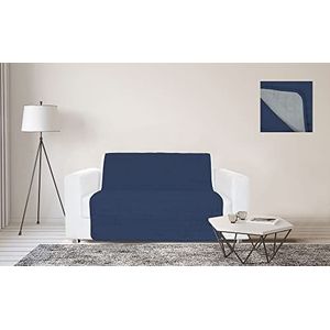 Dreams and Capricci Waterdichte Sofa Cover 3 zitplaatsen Blu Scuro/Grigio Chiaro