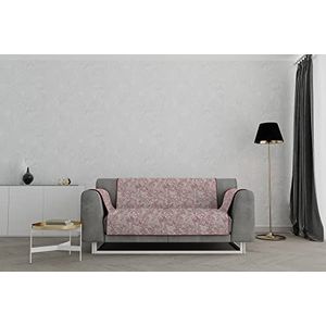 Italian bed linnen ""Glamour"" antislip sofa-afdekking, bordeaux, 2 plaatsen Maxy