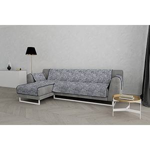 Italian Bed Linen Sofa cover ""Glamour"", antislip, met lang frame links, donkerblauw, 190 cm