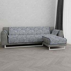 Italian Bed Linen Sofa cover ""Glamour"", antislip, met lang frame, donkerblauw, 190 cm