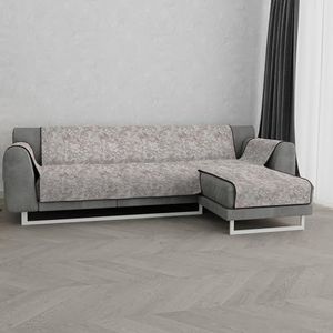 Italian Bed Linen Sofa cover ""Glamour"", antislip, met lang frame, bruin, 190 cm