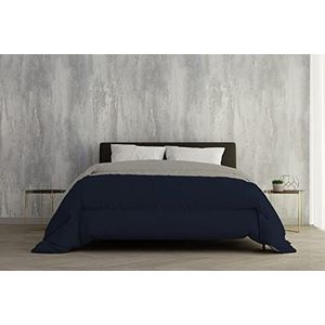 Italian Bed Linen Winterjas 250 x 200 cm Blu Scuro/Grigio Chiaro