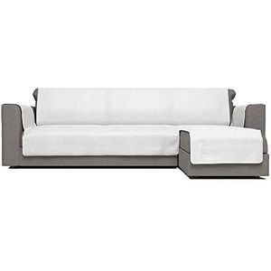 Italian Bed Linen Comfort-anti-glijdende bankdeken met chaise longue, 240 cm, wit