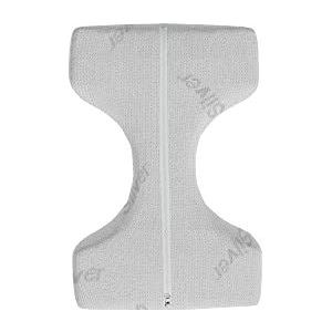 Italiaans beddengoed Posturaal Kussen, Zilver, 30x23x12 cm