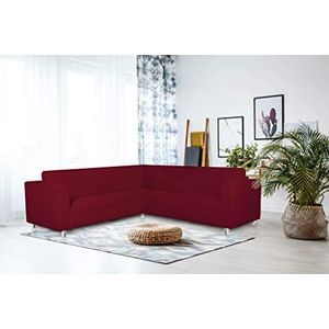 MB Home Basic - Hoekbankhoes - Dahlia - Uitschuifbaar van 350 tot 450 cm