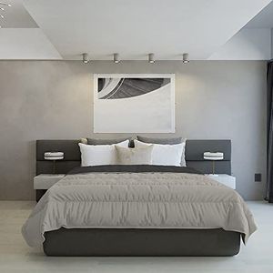 Donsjas voor de zomer, microvezel, tweekleurig, lichtgrijs/donkergrijs, 250 x 200 cm