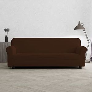 Bi elastische bankovertrek ""Più Bello"", bruin, 3-zits