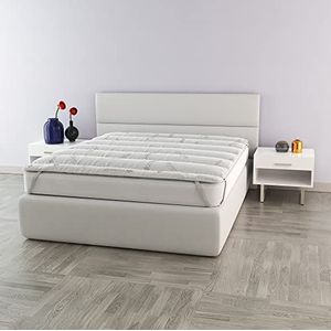 Italian Bed Linen Gewatteerde matrasbeschermer met elastieken, polyester, thermocontrol, tweepersoonsbed