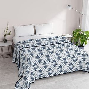 Italian Bed Linen Zomerdekbed ""Basic"", microvezel, driehoeken, tweepersoonsbed