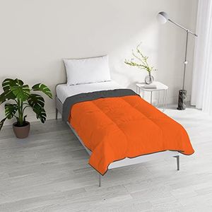 Italian Bed Linen Zomerdeken Rêves et Capricci tweekleurig, microvezel, oranje/donkergrijs, eenpersoonsbed