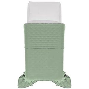 Italian Bed Linen Zomerdekbed van microvezel, chic Verdino, eenpersoonsbed