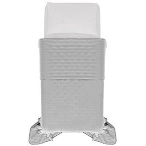 Italian Bed Linen Zomerdekbed van microvezel, chic, lichtgrijs, eenpersoonsbed