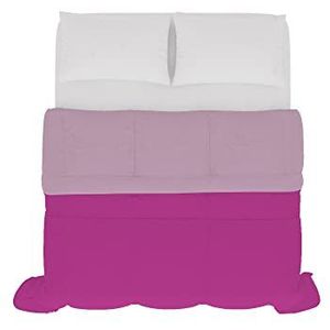 Italian Bed Linen Zomerdekbed, tweekleurig, SOGNI E CAPRICCI, lila/fuchsia, 250 x 200 cm