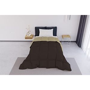 Italian Bed Linen ELEGANT Winter Dekbed, Bruin/Crème, 170x260cm