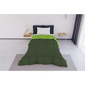 Italian Bed Linen ELEGANT Winter Dekbed, Donkergroen/Appelgroen, 170x260cm