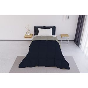 Italian Bed Linen ELEGANT Winter Dekbed, Donkerblauw/Lichtgrijs, 170x260cm