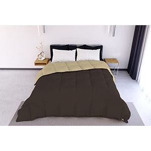 Italian Bed Linen ELEGANT Winter Dekbed, Bruin/Crème, 260x260cm