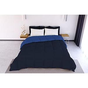Italian Bed Linen ELEGANT Winter Dekbed, Donkerblauw/Koningsblauw, 260x260cm