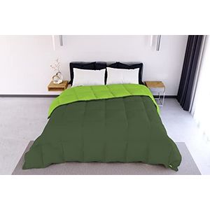 Italian Bed Linen ELEGANT Winter Dekbed, Donkergroen/Appelgroen, 260x260cm