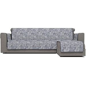 Italian Bed Linen Glamour, antislip bankovertrek met schiereiland rechts, donkerblauw, 190 cm