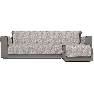 Italian Bed Linen Glamour, antislip bankovertrek met schiereiland, rechts, bruin, 190 cm