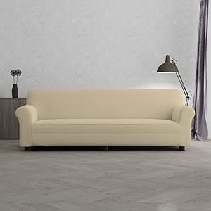 Italian Bed Linen Bankovertrek, bi-elastisch, voor 4-zitsbank, crème