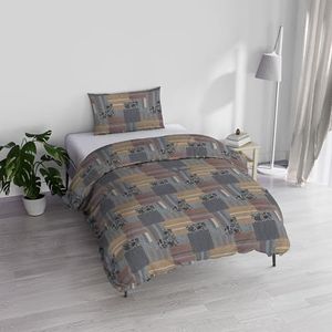 Italian Bed Linen Athena ADANA, beddengoedset, 100% katoen, grijs, eenpersoonsbed